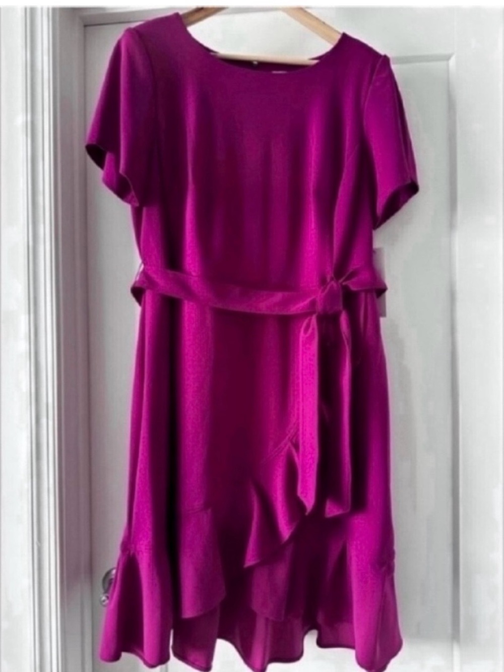 💜🩷 NWT! Purple CALVIN KLEIN Tulip Hem Dress - Size 22W